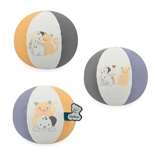 Kaloo Stimuli Babyball Kätzchen und Welpe 10 cm ab 6 Monaten