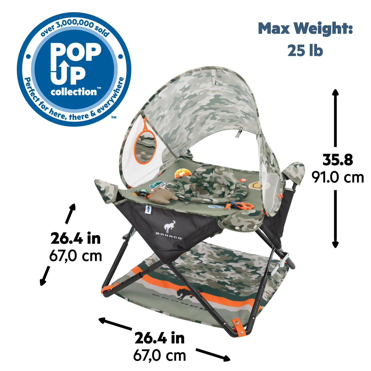 Bright Starts Ford Bronco Pop 'N Jump Jumper Camo
