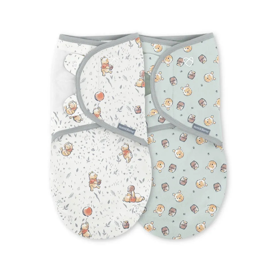 SwaddleMe Original Winnie the Pooh Pucktuch 0-3 Monate 2er-Pack Baumwolle