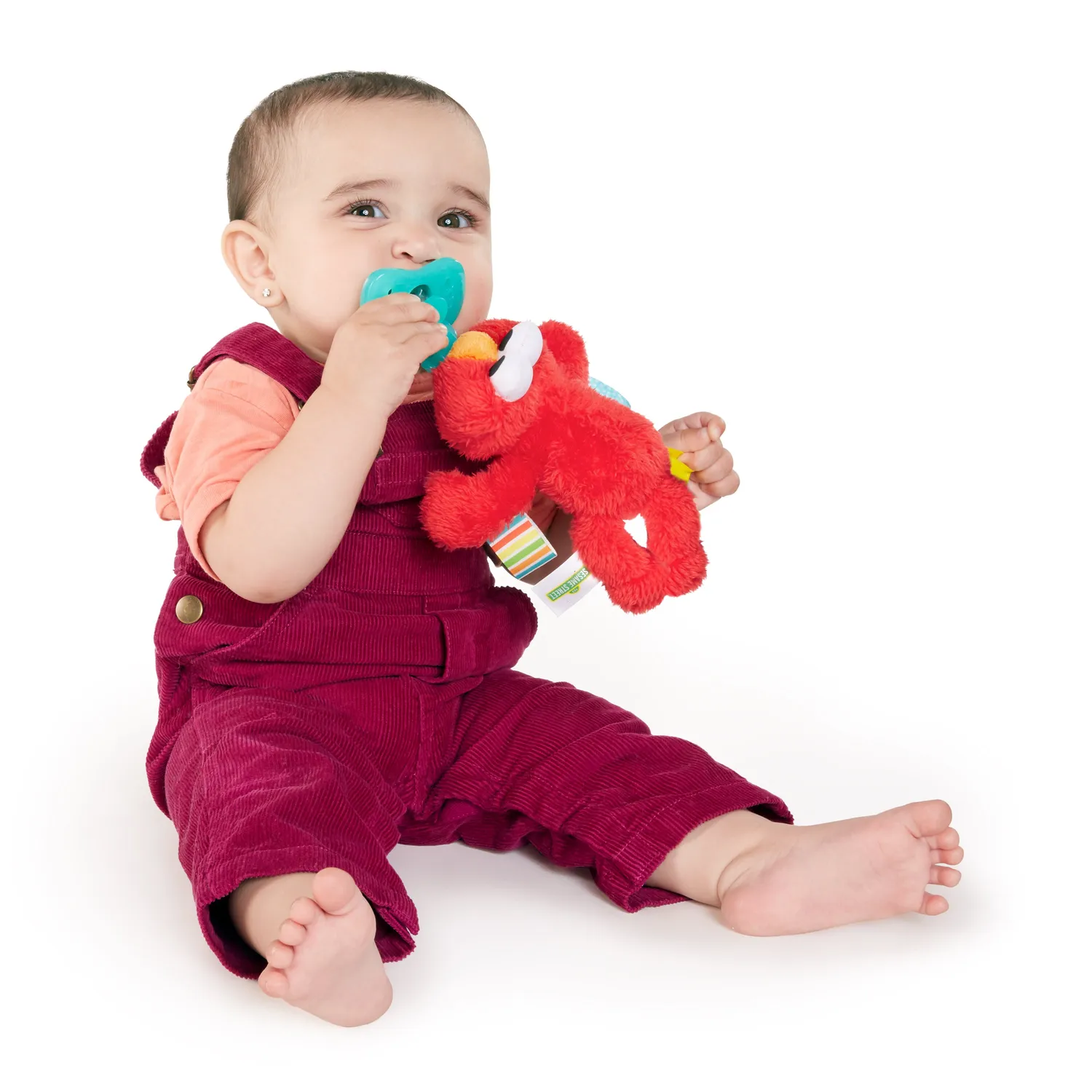 Sesame Street Cozy Coo Elmo Schnuller mit Plüsch BPA-frei