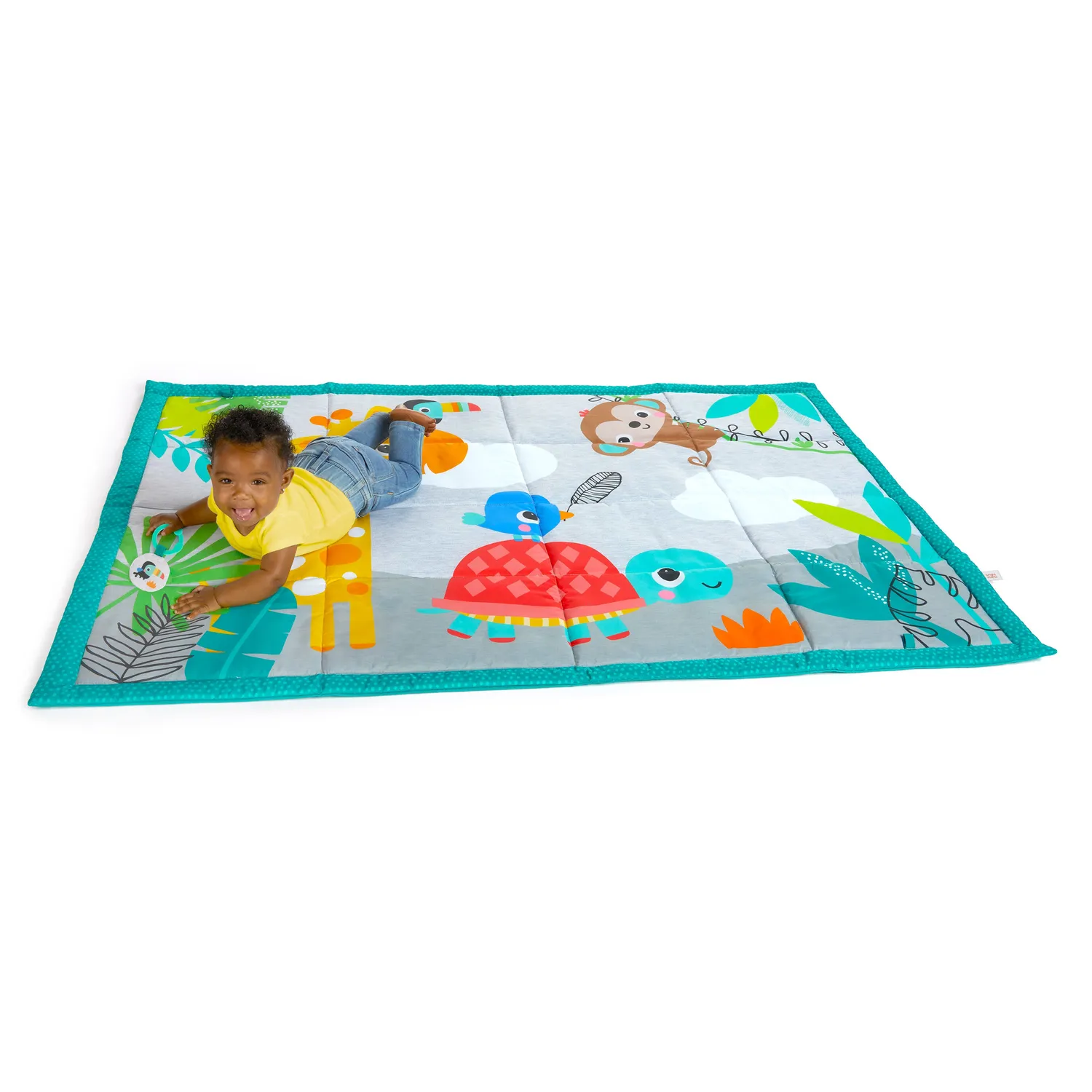 Bright Starts Roam About Spielmatte Jumbo waschbar Dschungel