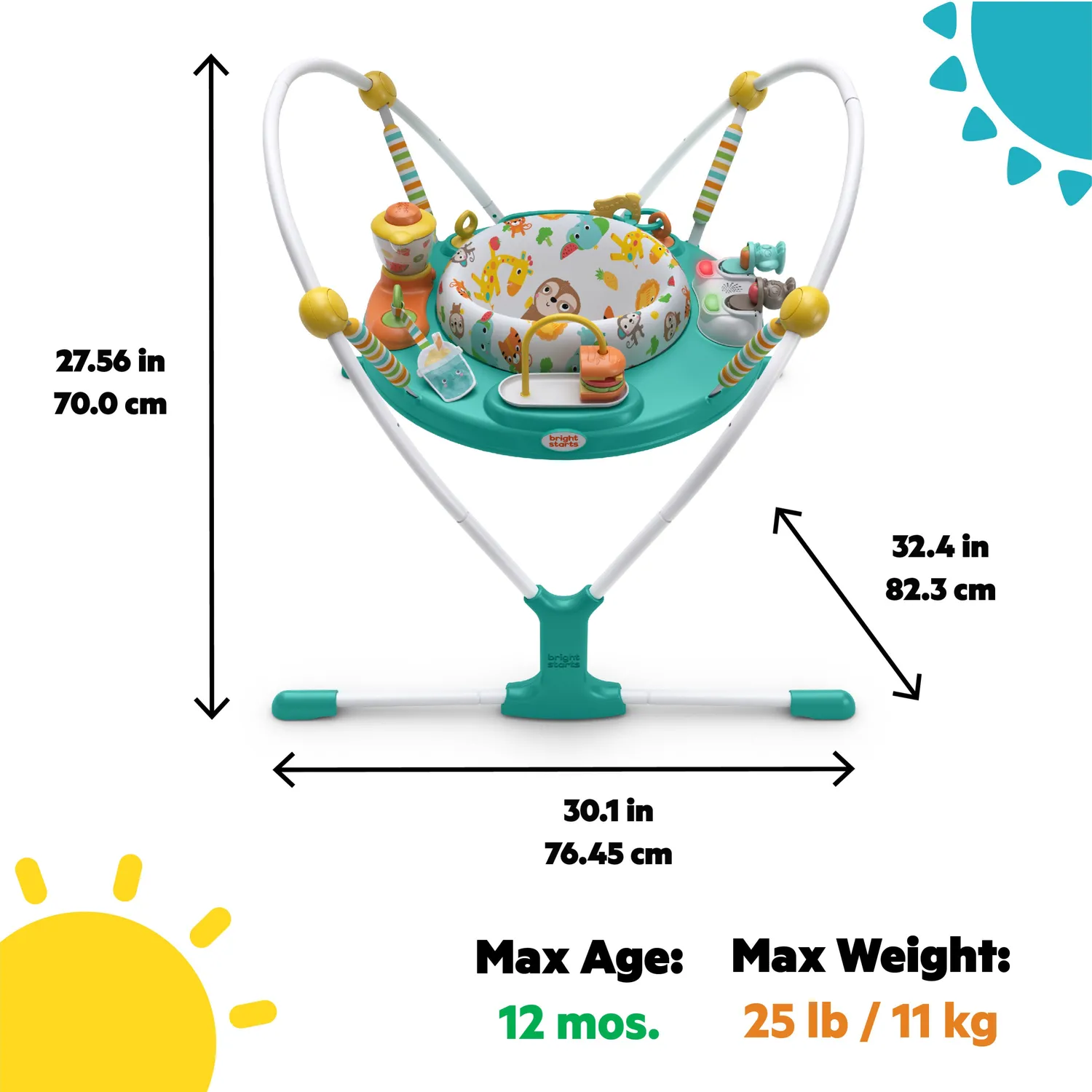 Bright Starts Cooking Up Fun Hüpfer Küche 360° mit Musik