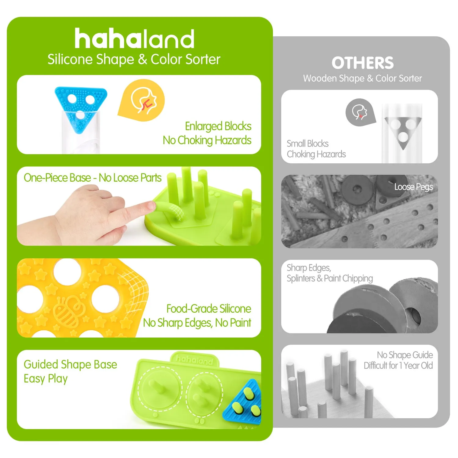 hahaland Sorting & Stacking Stapelturm Silikon 15-tlg.
