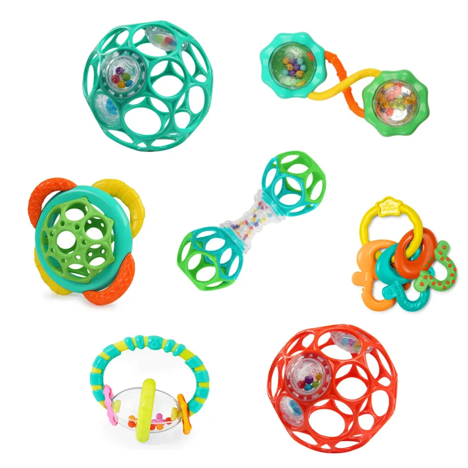 Bright Starts Soothers & Shakers Rasselset 7-teilig mit Beißringen