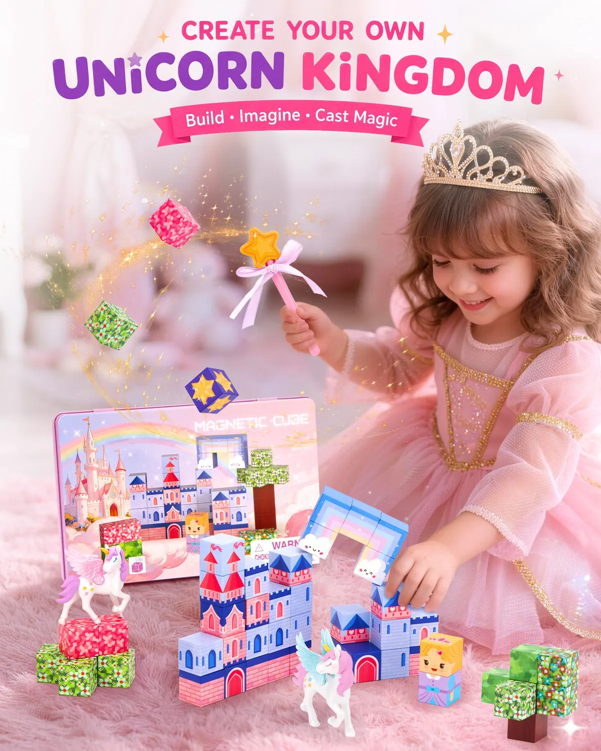 hahaland Dreamy Castle Magnetbausteine Schloss-Set ab 3 Jahren