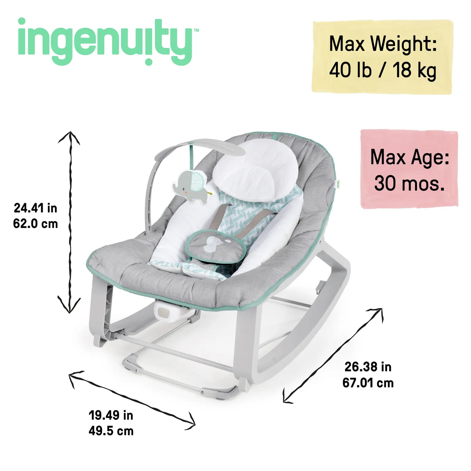 Ingenuity Keep Cozy 3-in-1 Babywippe Weaver
