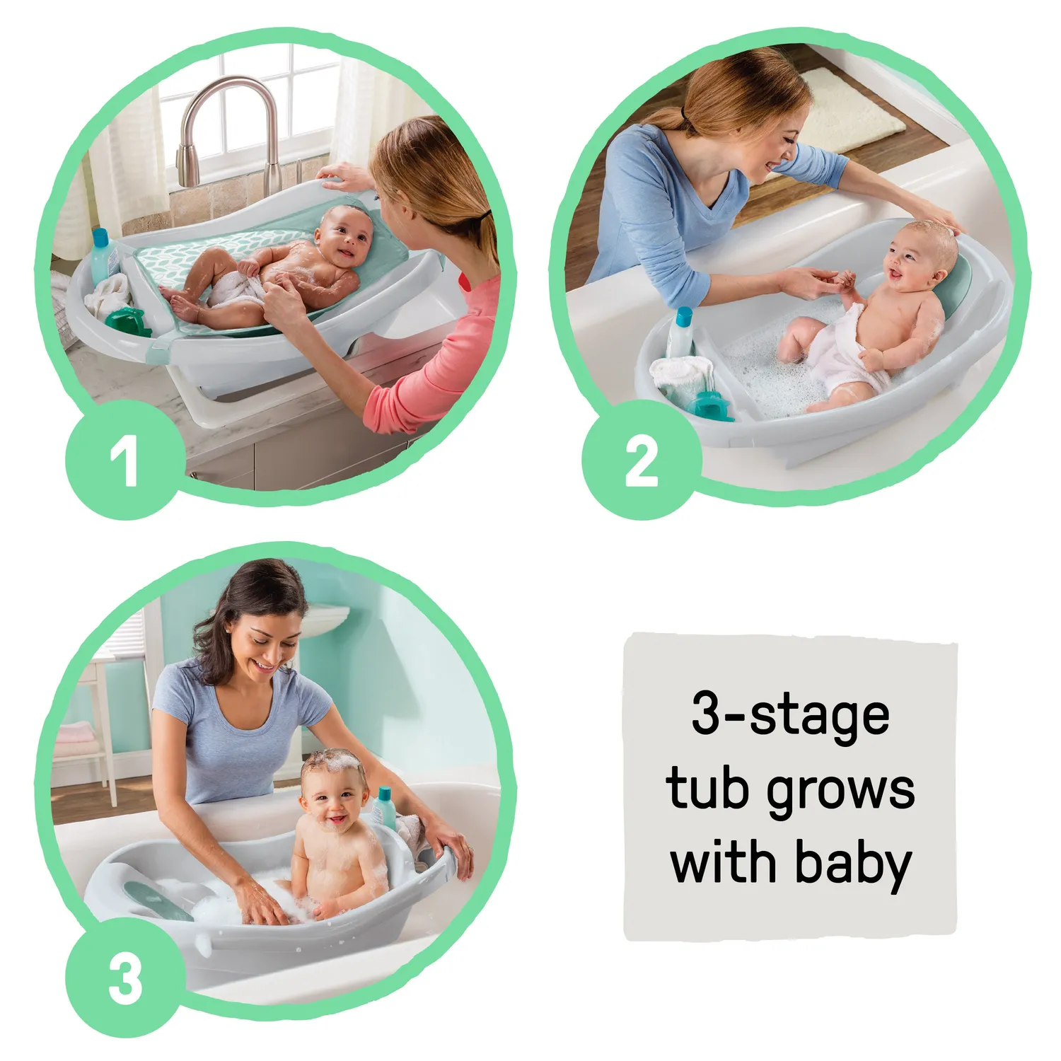 Ingenuity Comfy Clean Deluxe Babybadewanne 0-24 Monate