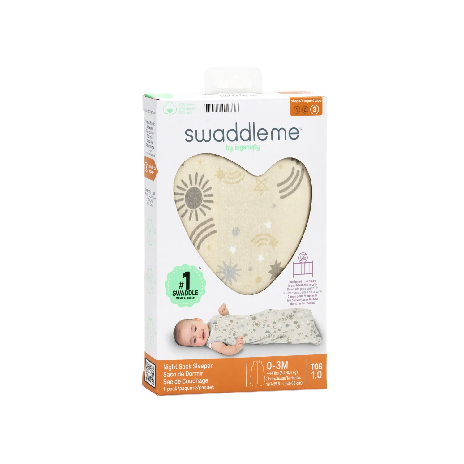 SwaddleMe Celestial Dance Babyschlafsack Baumwolle 0-3 M