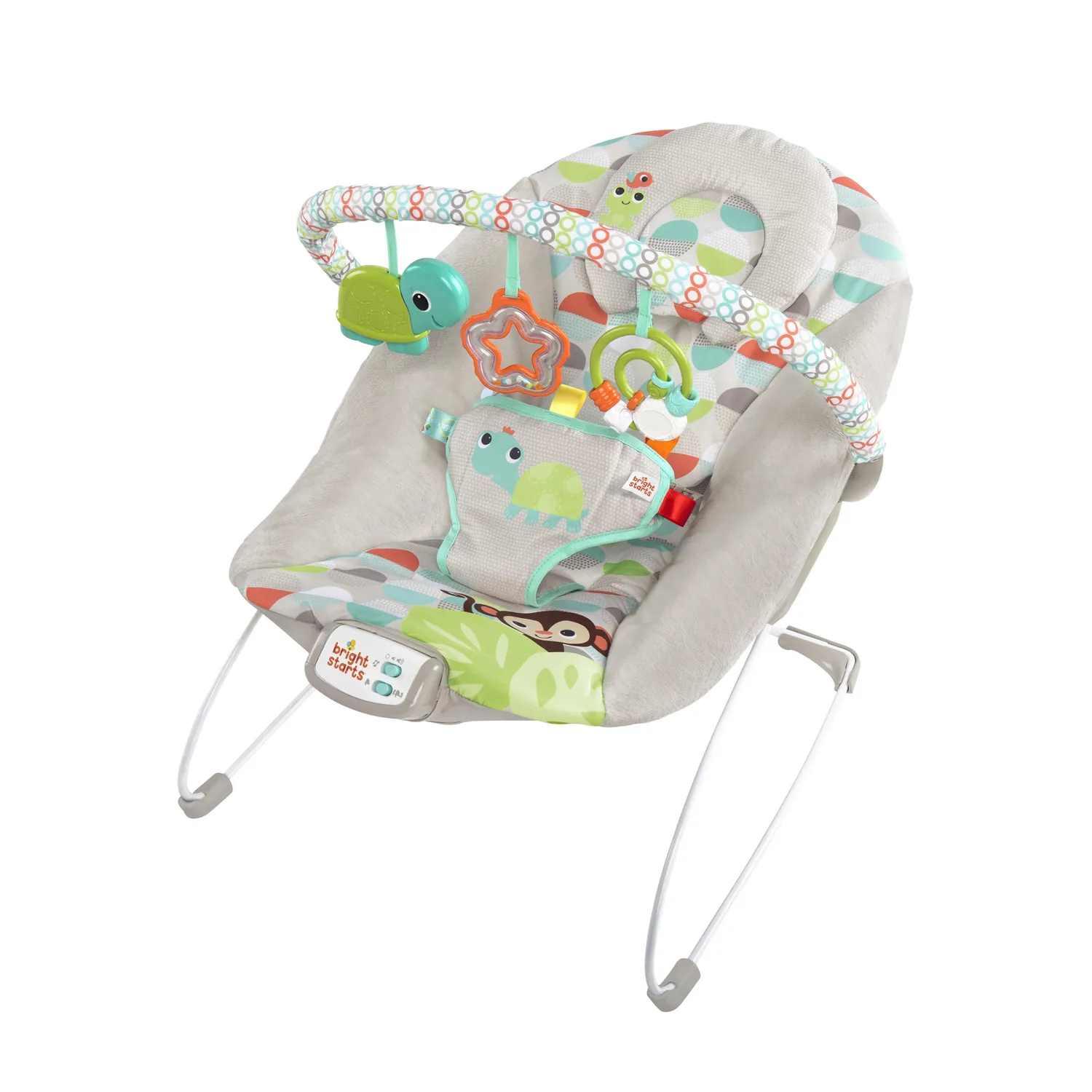 Bright Starts Happy Safari Babywippe mit Vibration 0-6 Monate