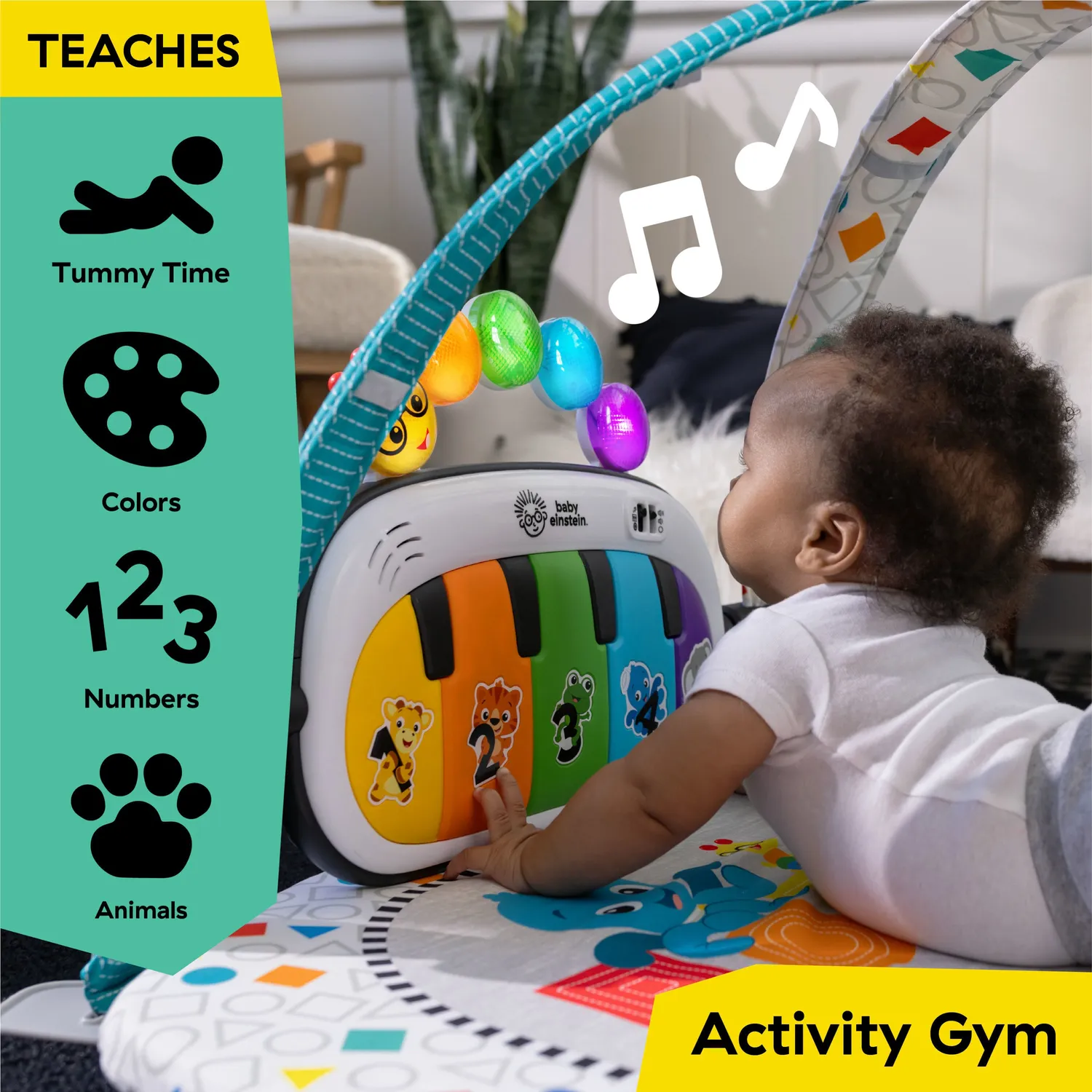Baby Einstein Kick & Snooze 3-in-1 Laufstall Klavier Musik Licht