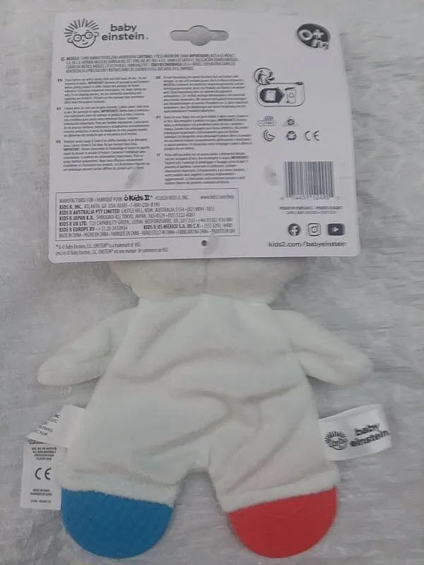 Baby Einstein Zen the Zebra Plüsch-Beißring schwarz-weiß
