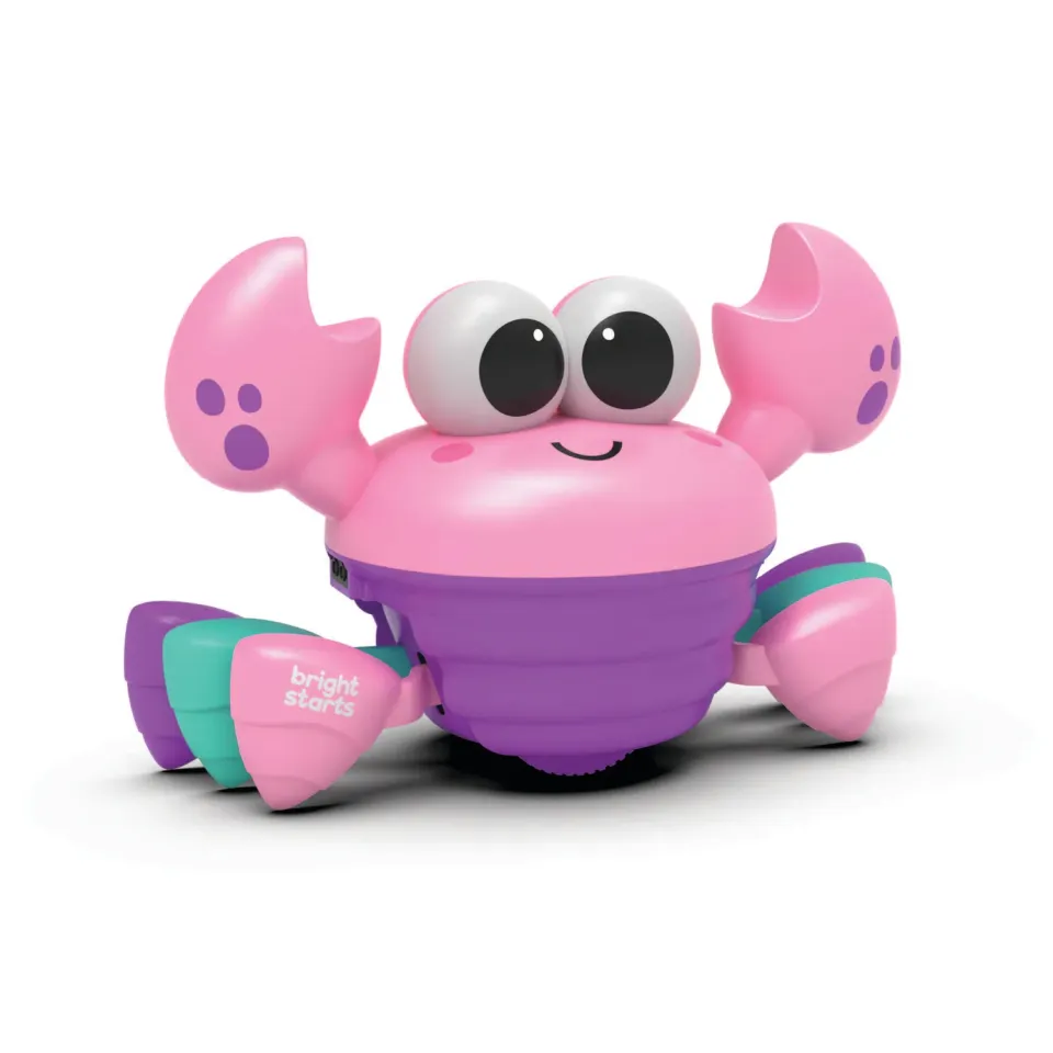 Bright Starts Rockin Crawling Crab Krabbelspielzeug Pink mit Musik