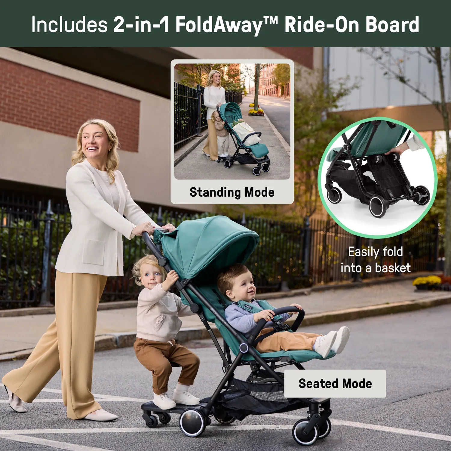 Ingenuity 3D Travelmate Pro Reisebuggy mit Trittbrett kompakt
