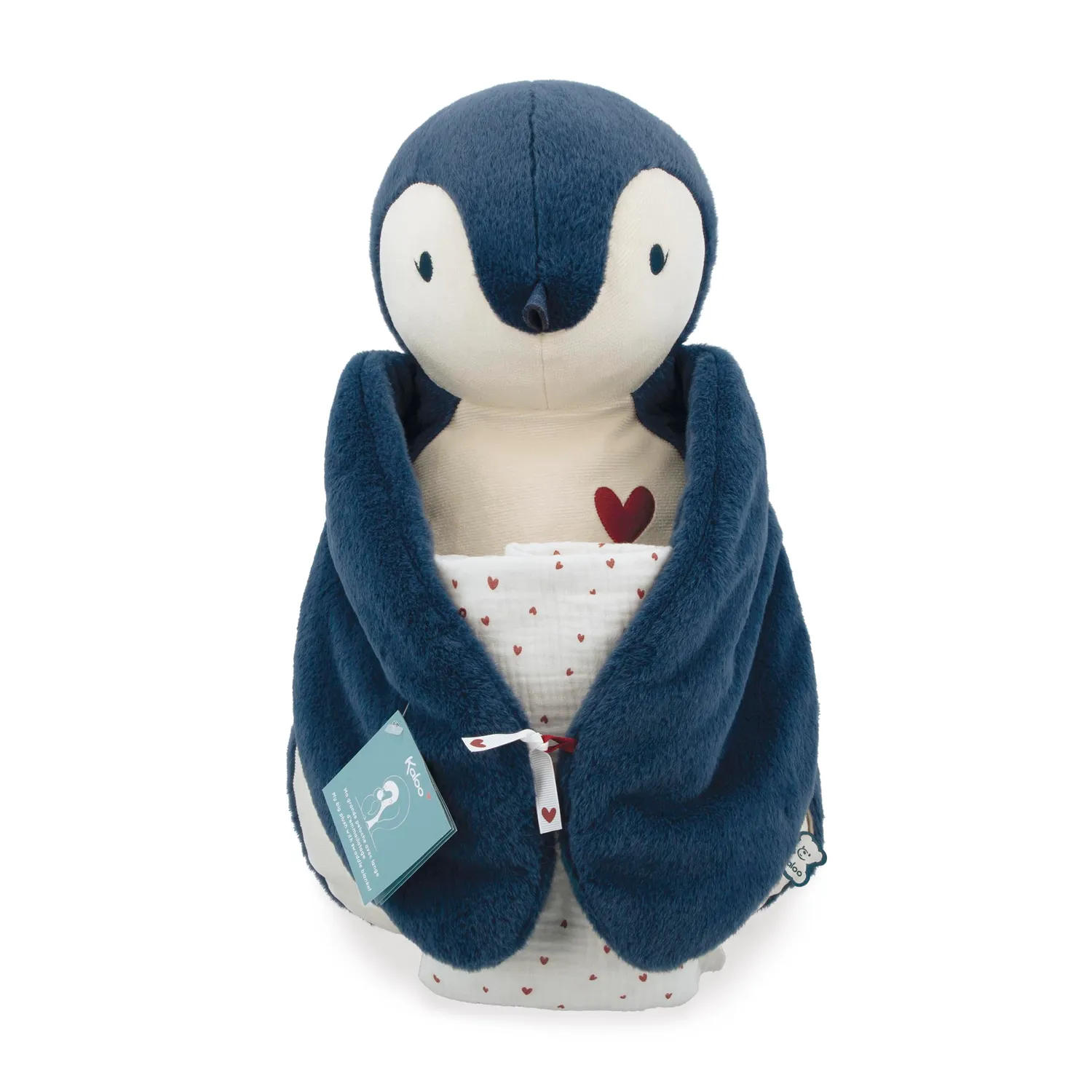 Kaloo Complices Pinguin Kuscheltier 50 cm mit Tuch blau