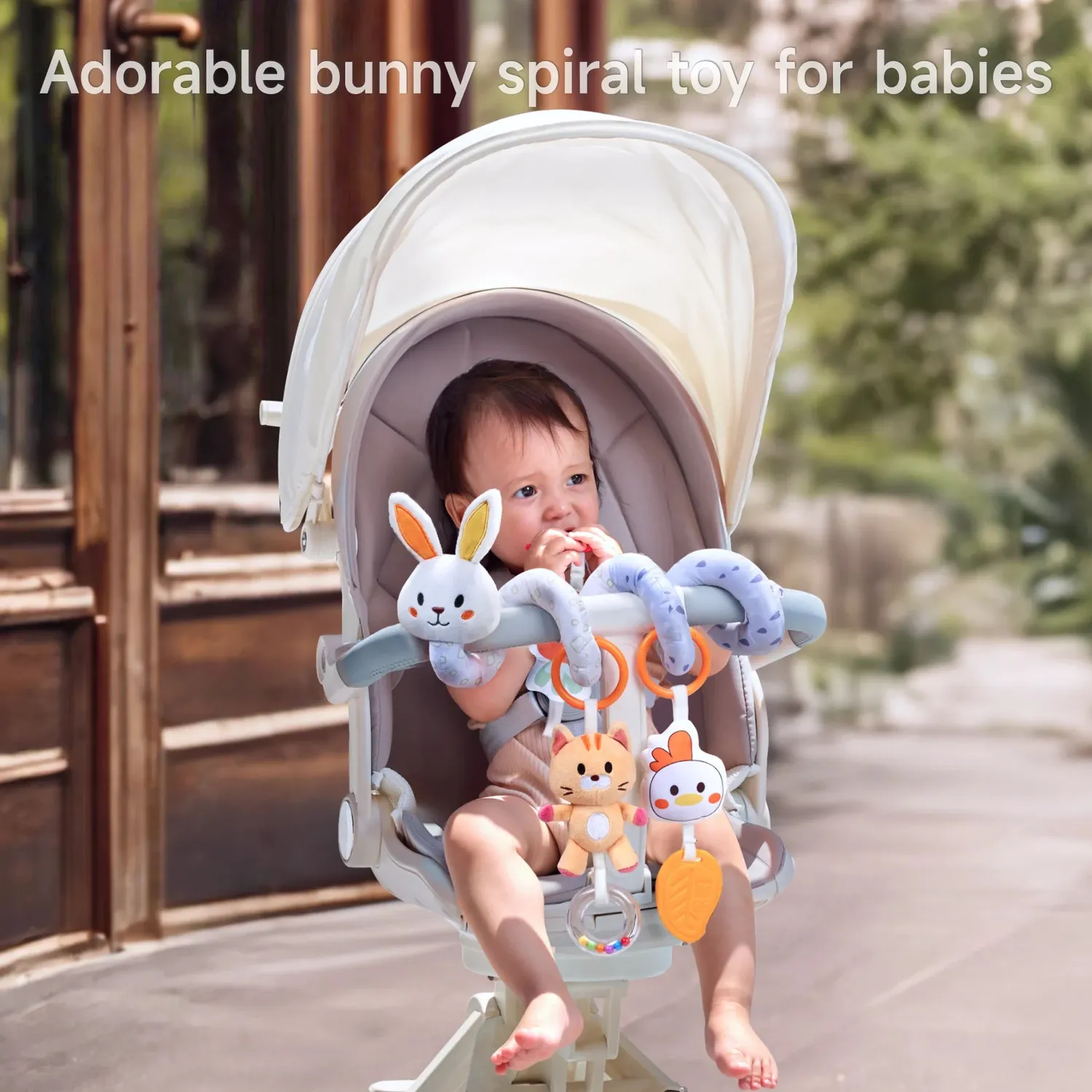 TUMAMA Hase Spirale Activity-Spielzeug Kinderwagen