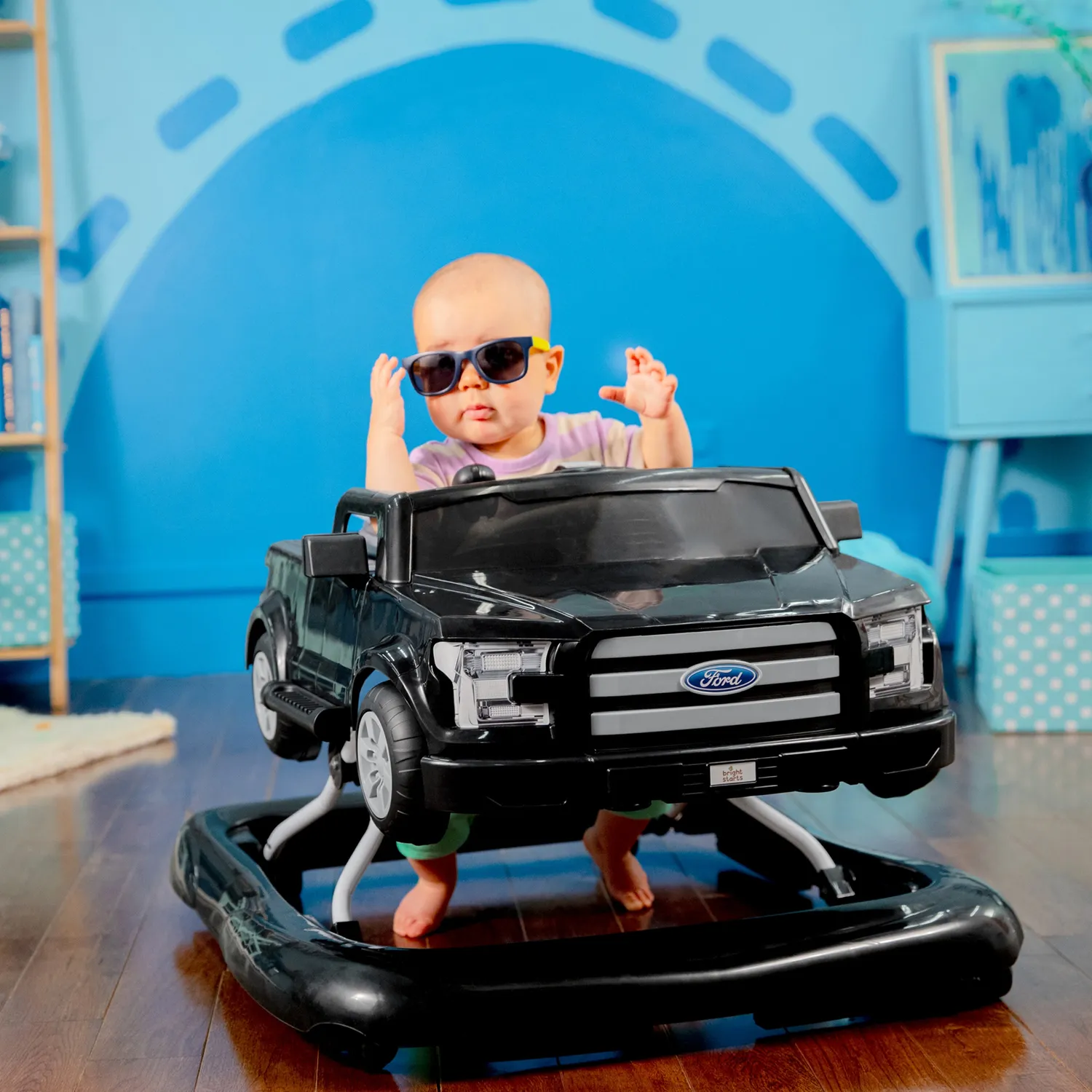 Bright Starts Ford F-150 Agate Black Lauflernhilfe 4-in-1 mit Sound