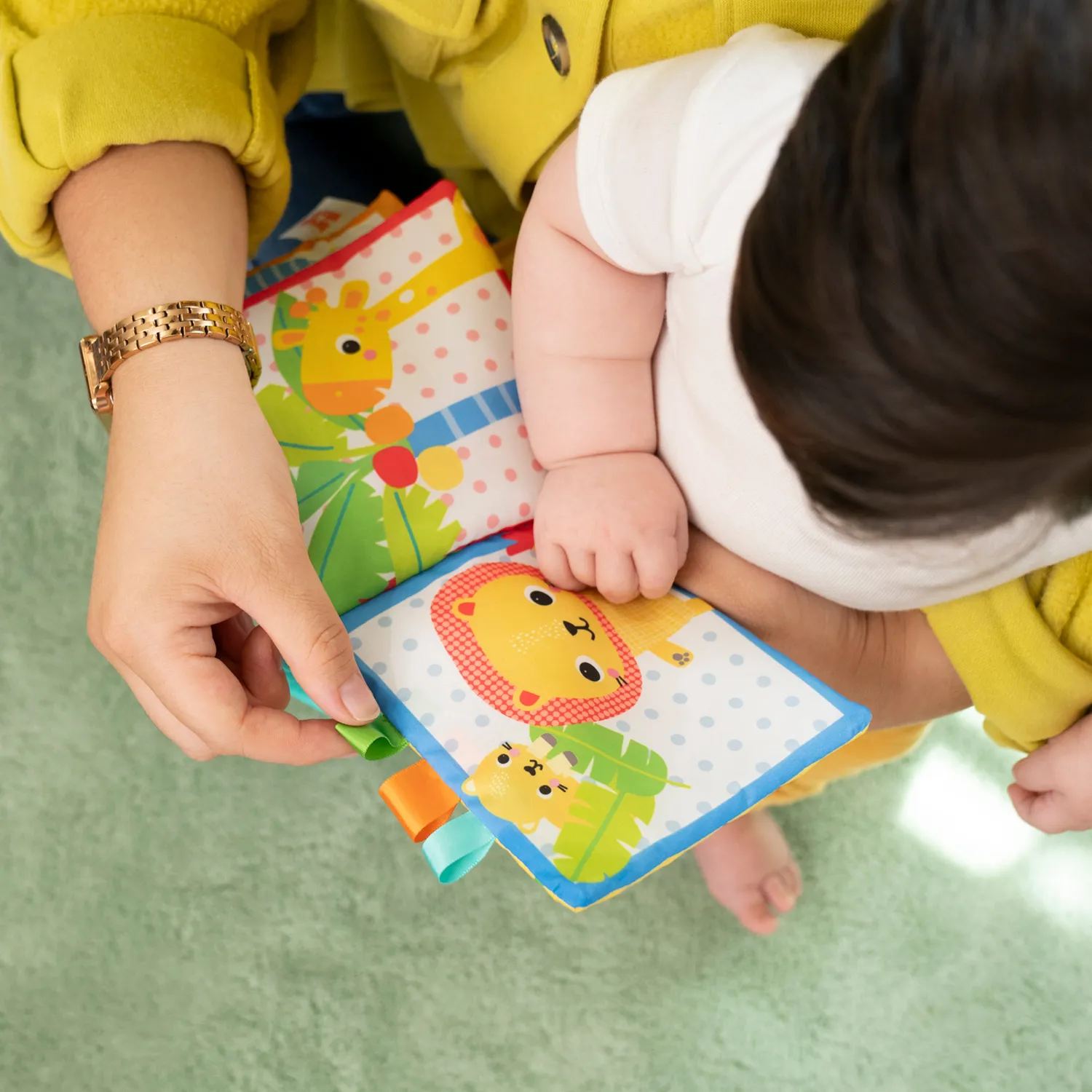 Bright Starts Safari Buddies Stoffbuch Baby knisternd weich