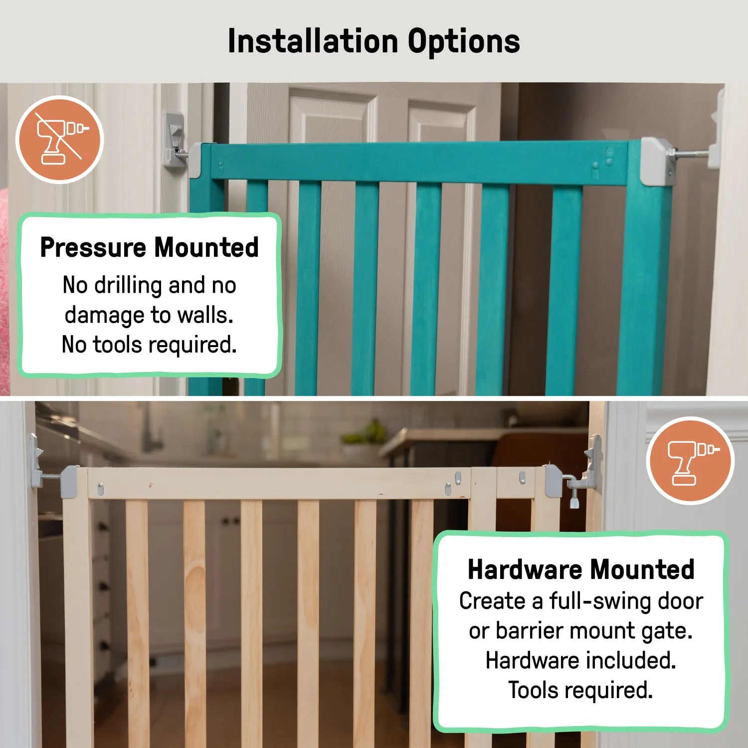 Ingenuity Doorway 36S Türschutzgitter Natur 76-91 cm