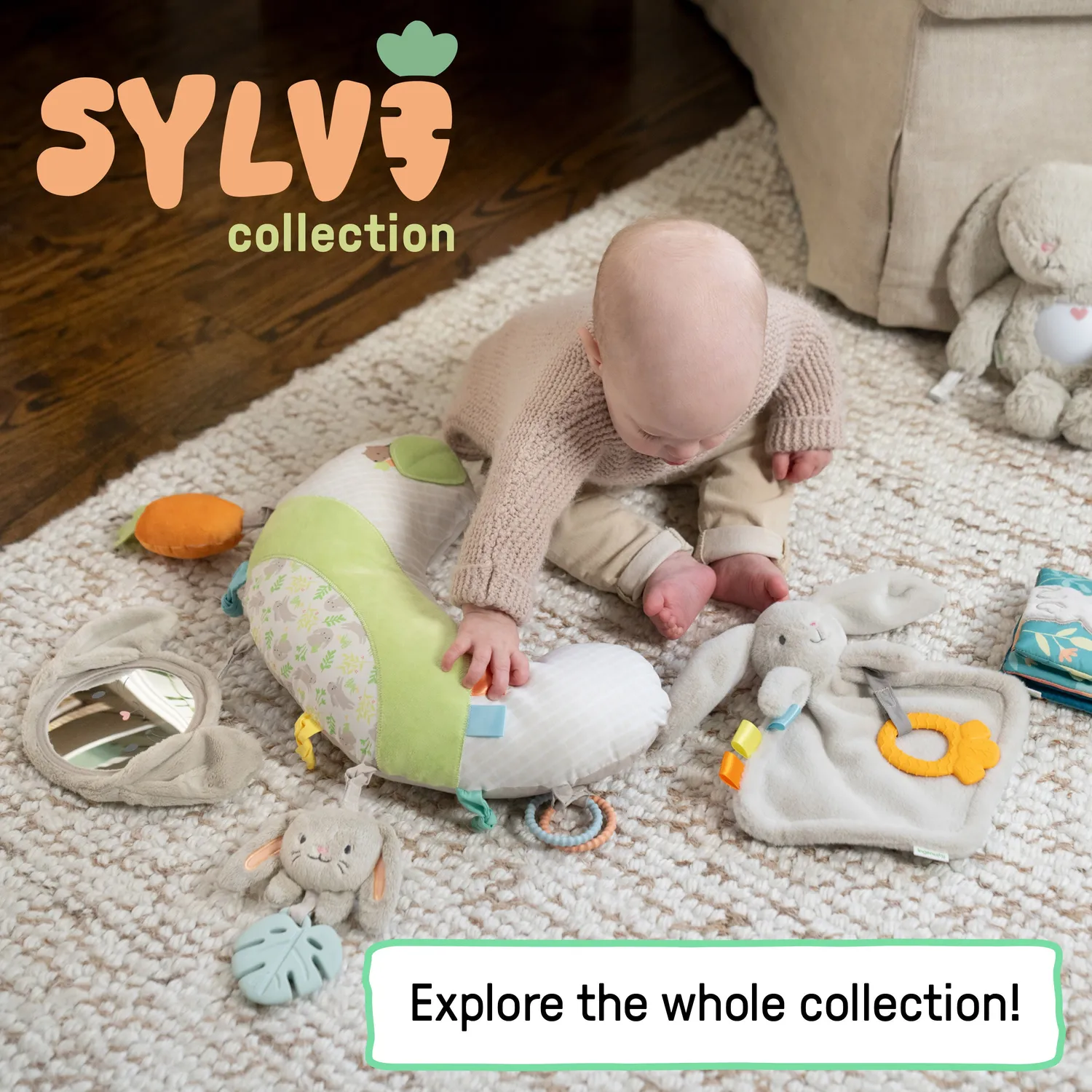 Ingenuity Cozy Sylvi Schmusetuch mit Beissring
