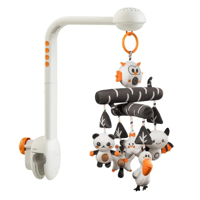 TUMAMA Baby Mobile mit Projektor schwarz-weiß Sternenhimmel