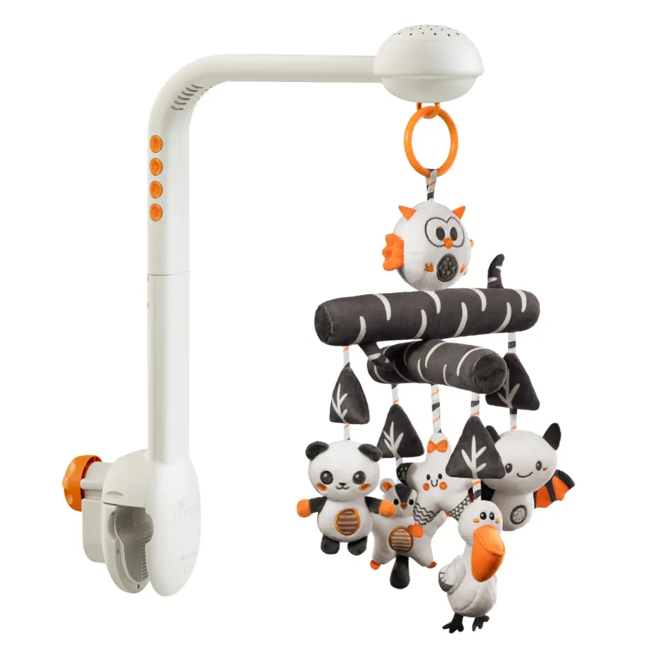 TUMAMA Baby Mobile mit Projektor schwarz-weiß Sternenhimmel