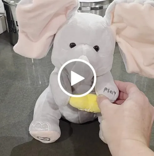 TUMAMA Plüsch-Elefant Interaktiv Peek-a-Boo Musik