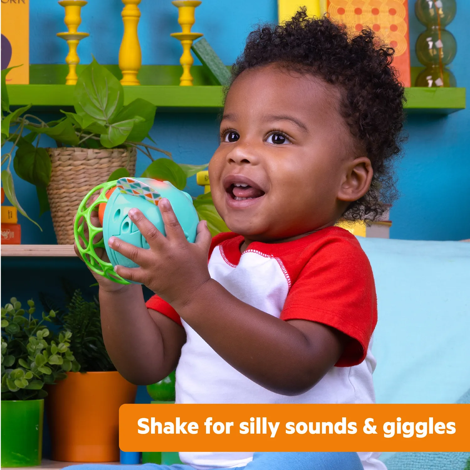 Bright Starts Giggle & Rattle Spielzeugset Affe+Elefant