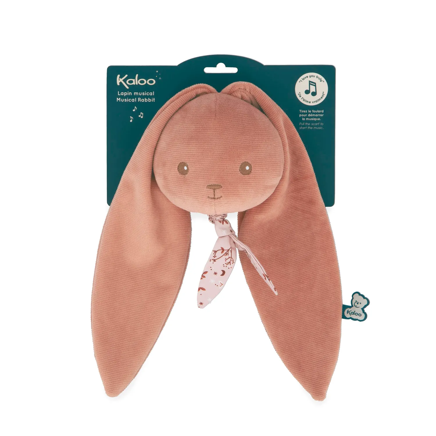 Kaloo Lapinoo Musikhase Terracotta mit Zugband-Melodie