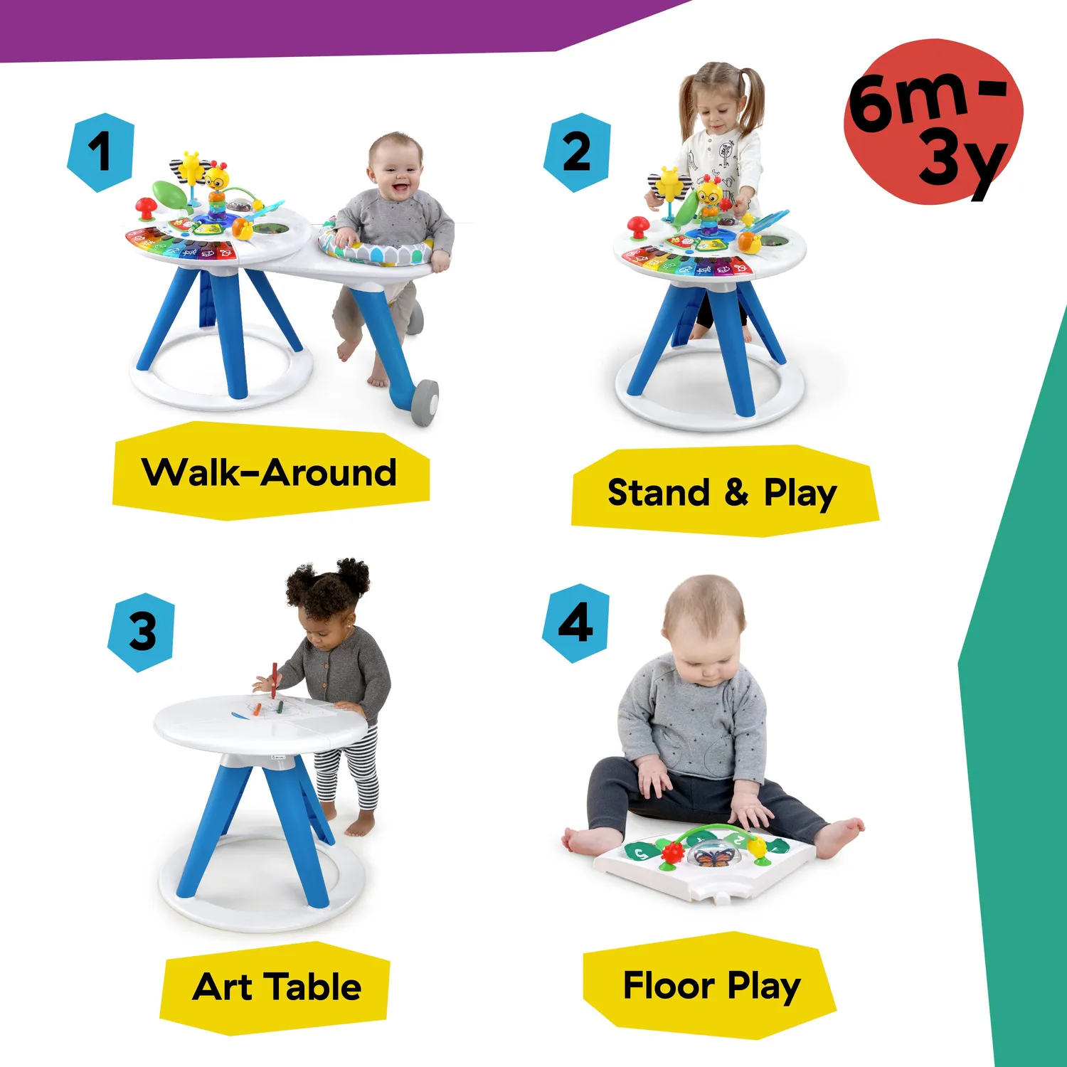 Baby Einstein Around We Grow 4-in-1 Aktivcenter 3-sprachig
