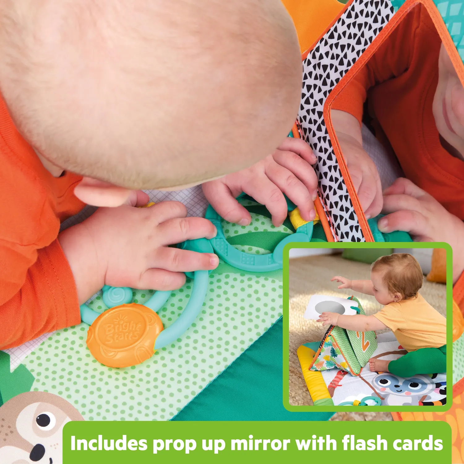 Bright Starts Tropical Treetop Gym Spieldecke mit Spielbogen