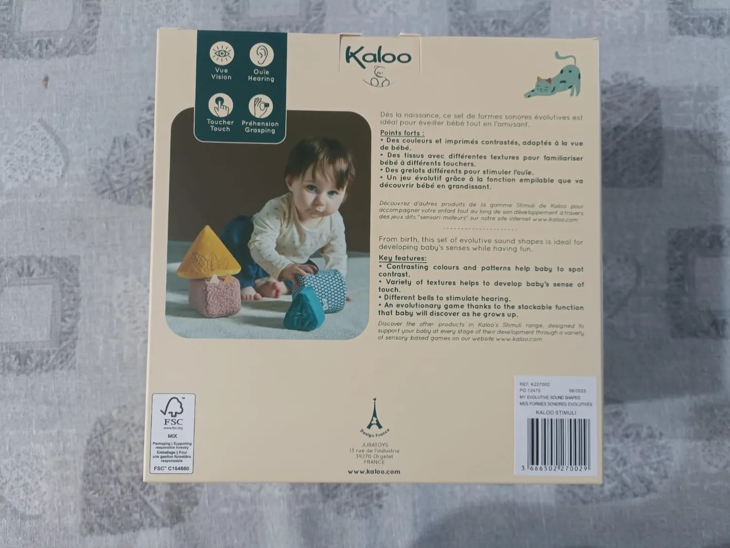 Kaloo Stimuli Stapelspiel 4 Klangformen Sensorik ab Geburt