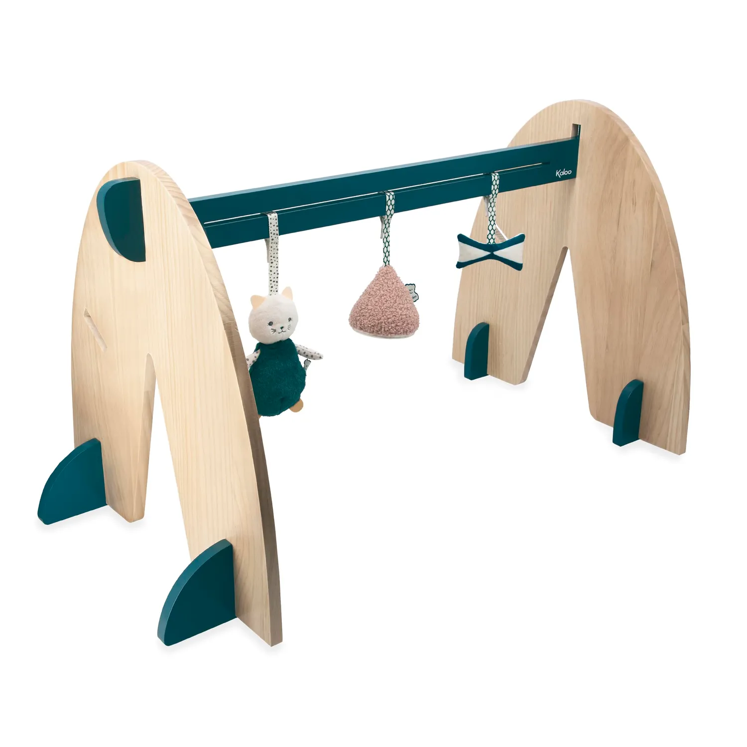 Kaloo Stimuli Spielbogen Holz 45 cm mit 3 Spielzeugen