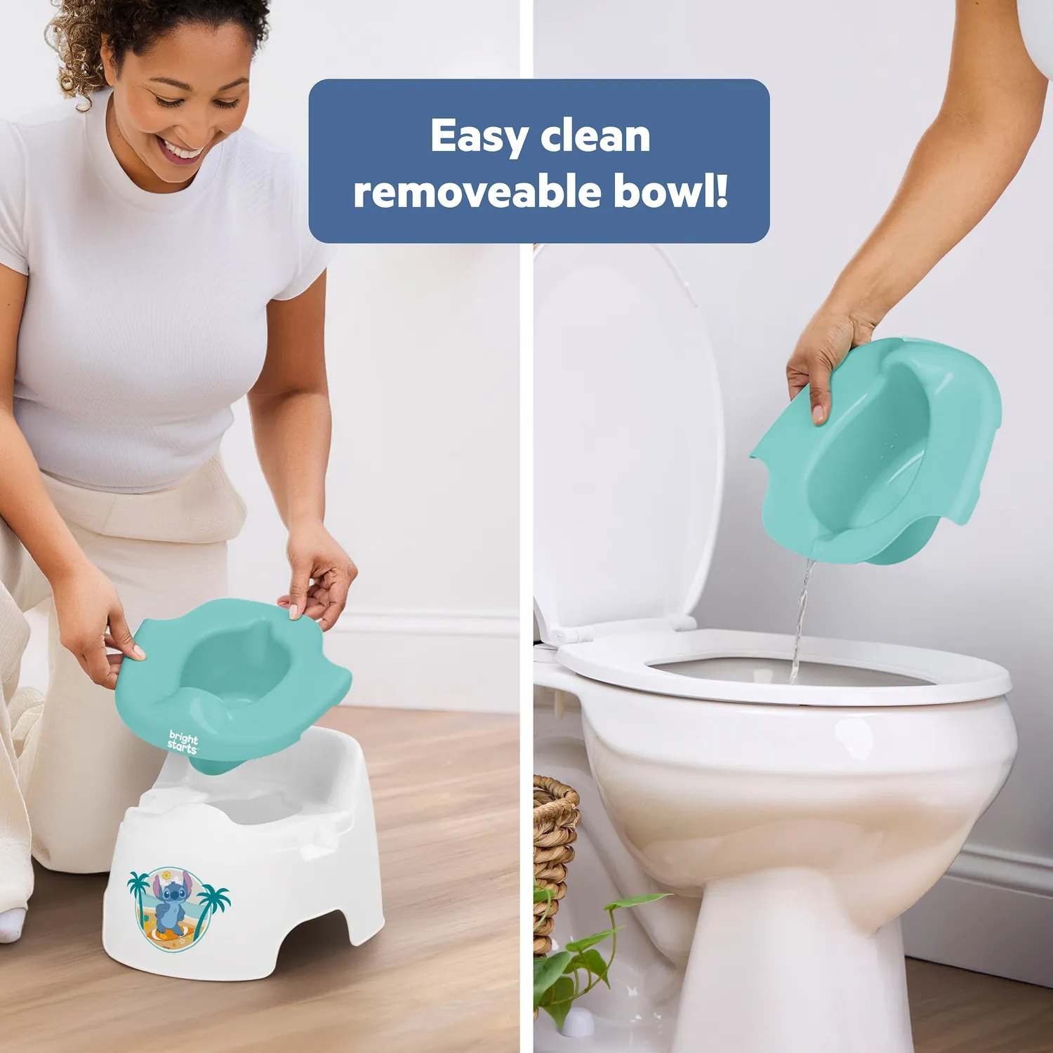 Bright Starts Disney Stitch Töpfchen bis 22 kg Spritzschutz