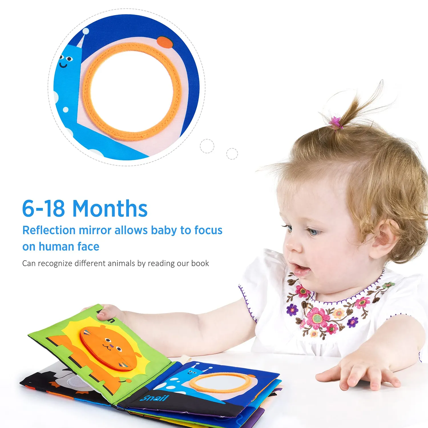 Beiens Stoffbuch Knisterbuch Baby schwarz-weiß