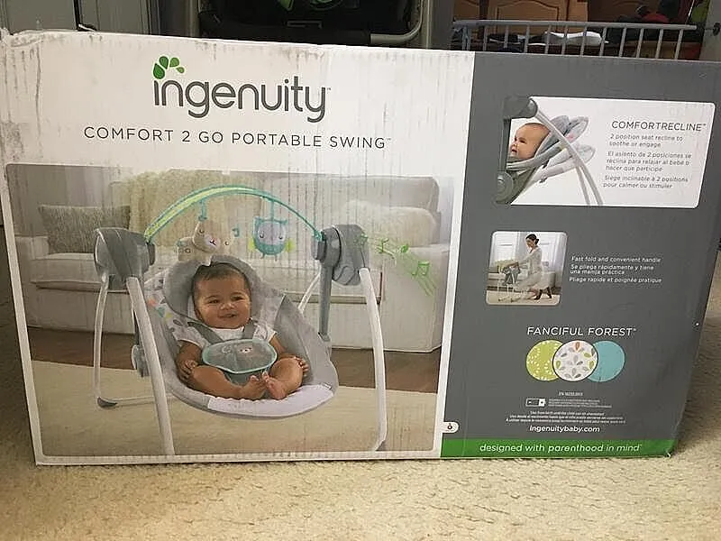 Ingenuity Comfort 2 Go Fanciful Forest Babyschaukel tragbar