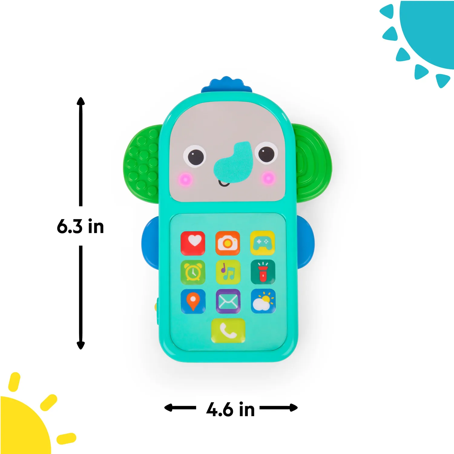 Bright Starts Elephone Spielhandy Musik Licht Spiegel ab 6 Monate