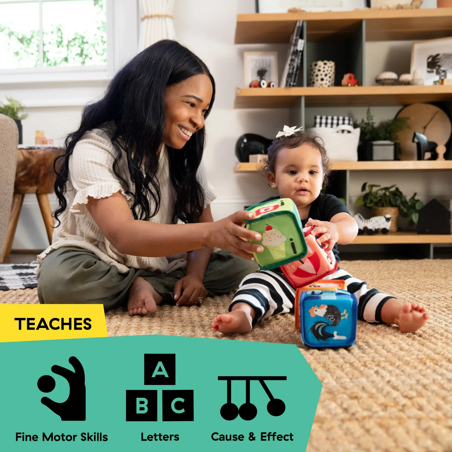Baby Einstein Alpha Stacks Softbausteine 4er Buchstaben