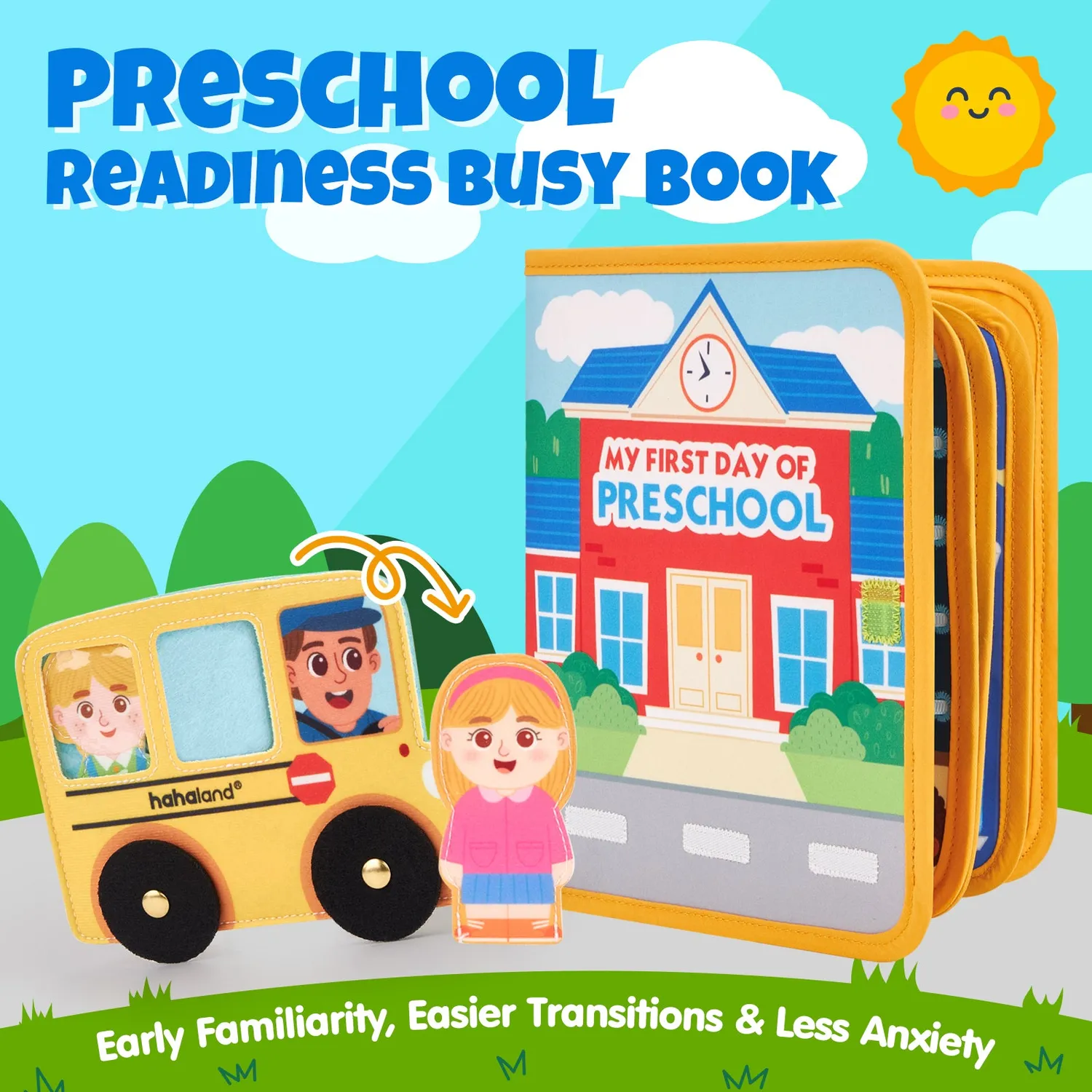 hahaland First Day of School Busy Book quiet
