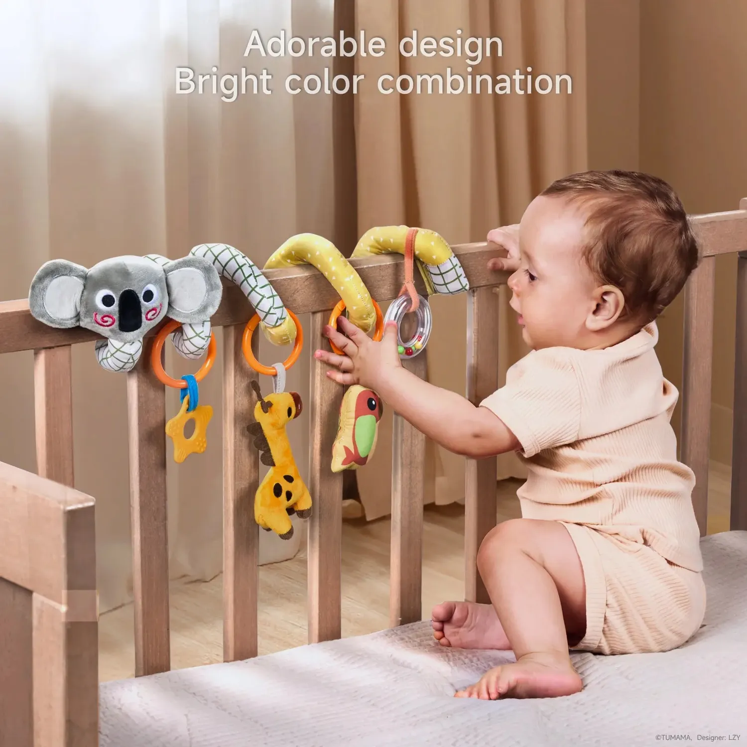 TUMAMA Koala Spirale Anhänger Kinderwagen Rassel
