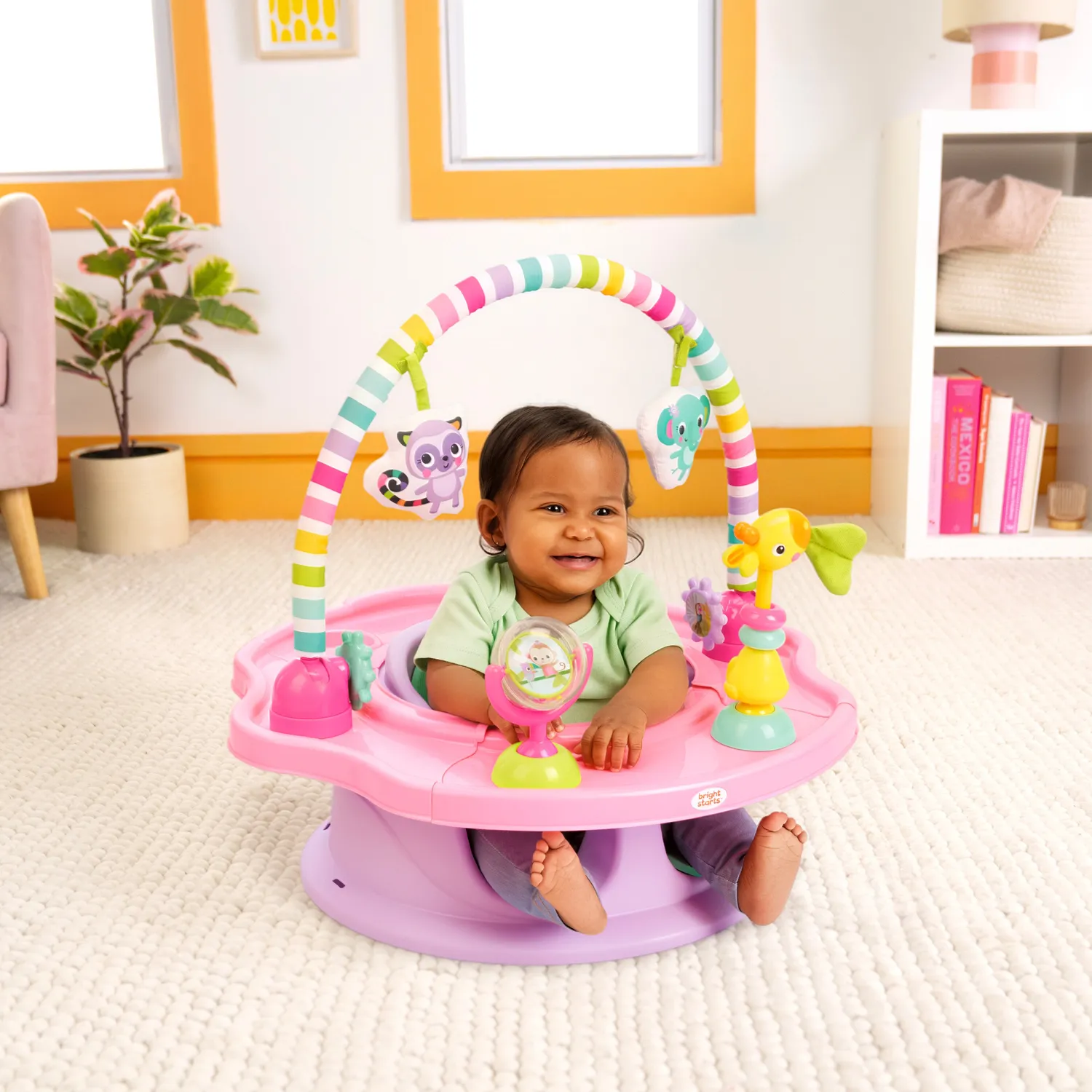 Bright Starts SuperSeat 3-in-1 Babysitz Pink Paradise 6M+