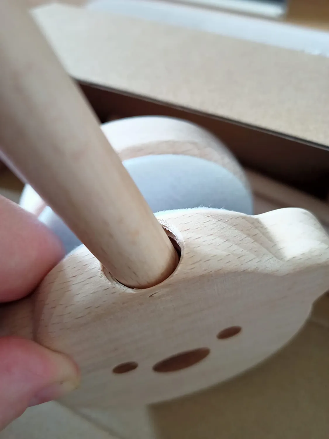 let's make Bär Mobile-Halter Holz höhenverstellbar