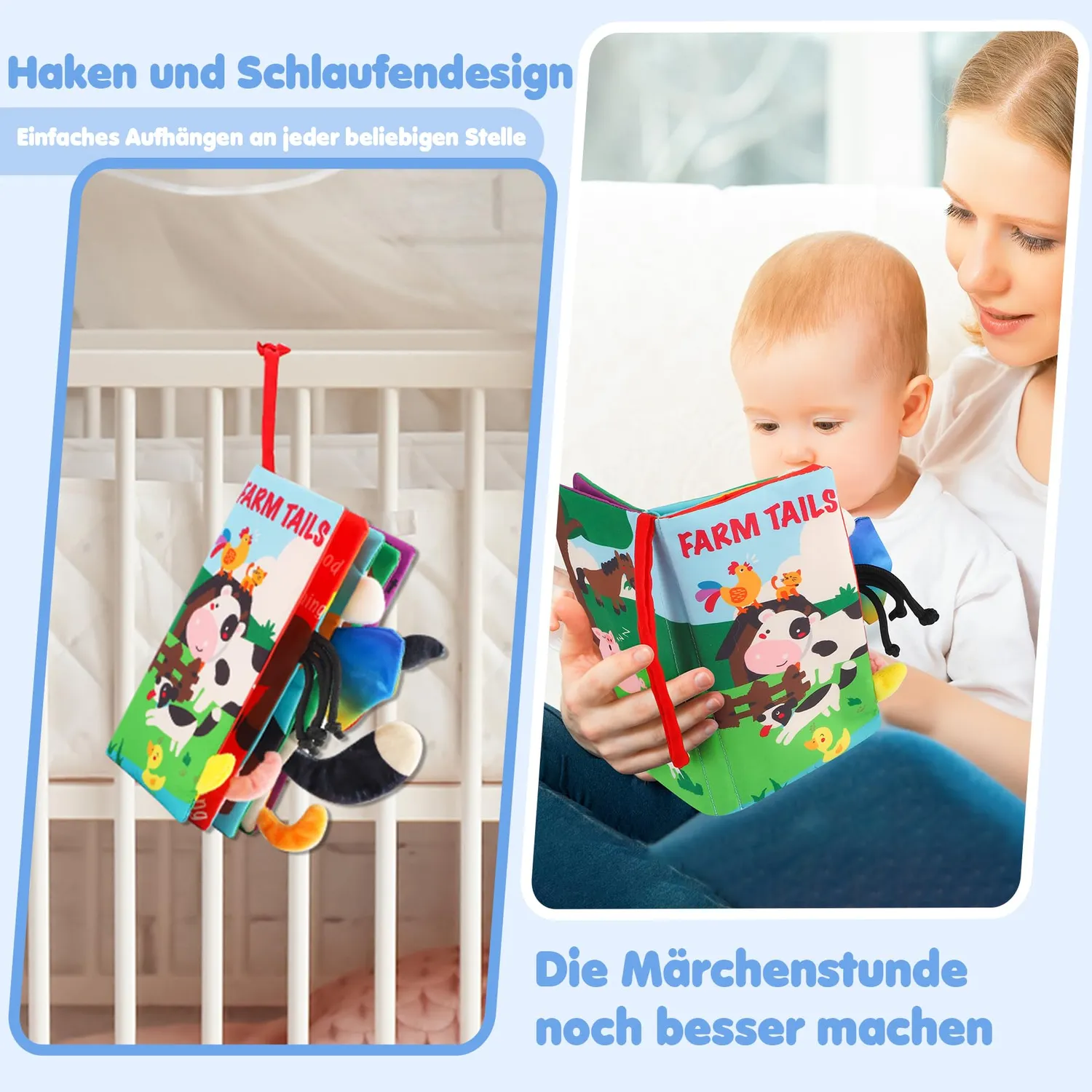 beiens Stoffbuch Bauernhof Knisterbuch Baby