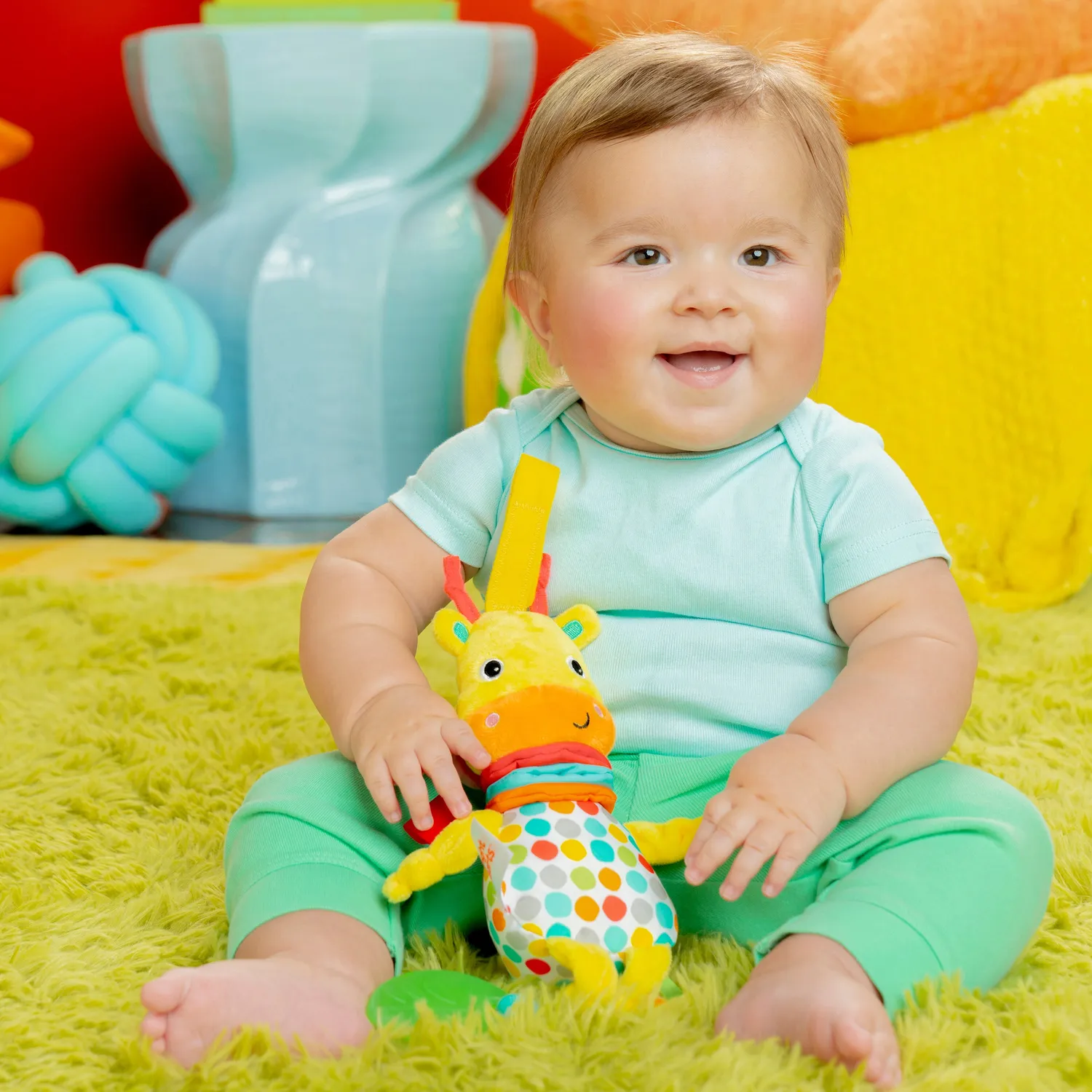 Bright Starts Pull, Play & Boogie Musikspielzeug Giraffe mit Melodie