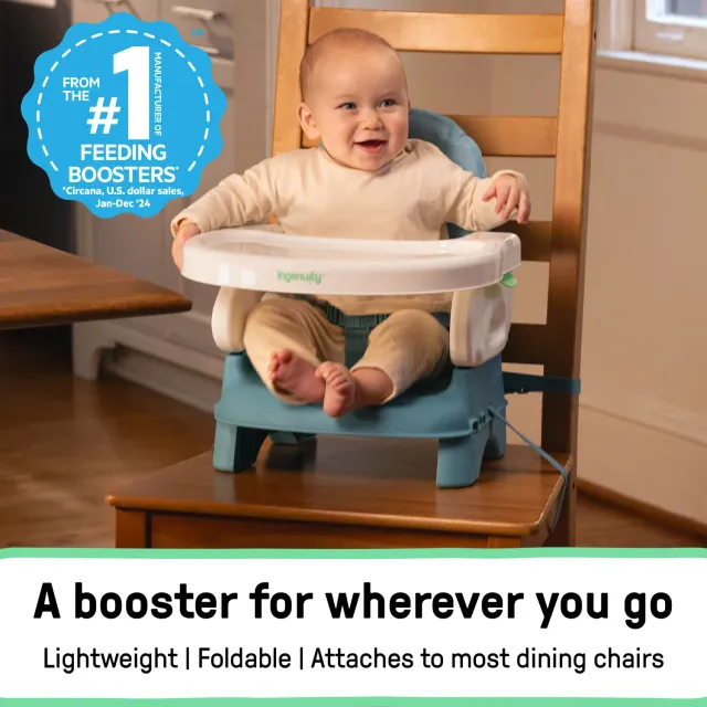Ingenuity Deluxe Comfort Booster Sitzerhöhung Teal faltbar 6M-3J