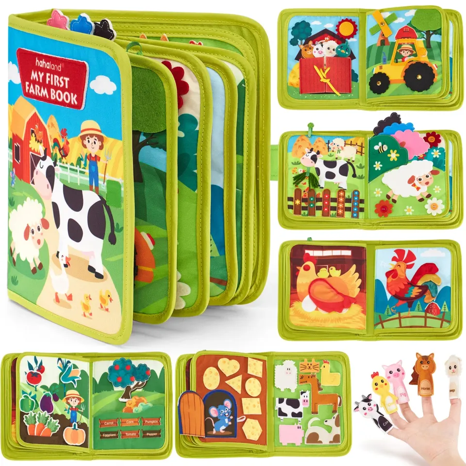 hahaland Farm Busy Book Quietbuch 1-3 Jahre 20-in-1
