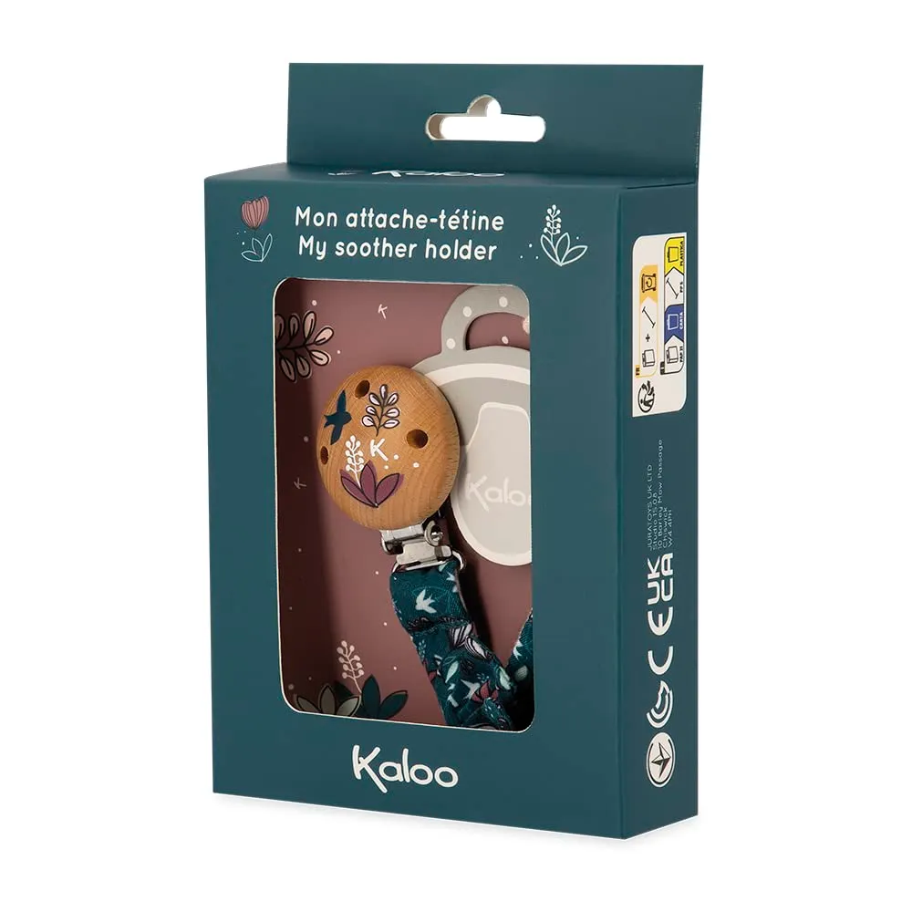 Kaloo K'Doux Schnullerkette Stoff Holz 16,5 cm Natur