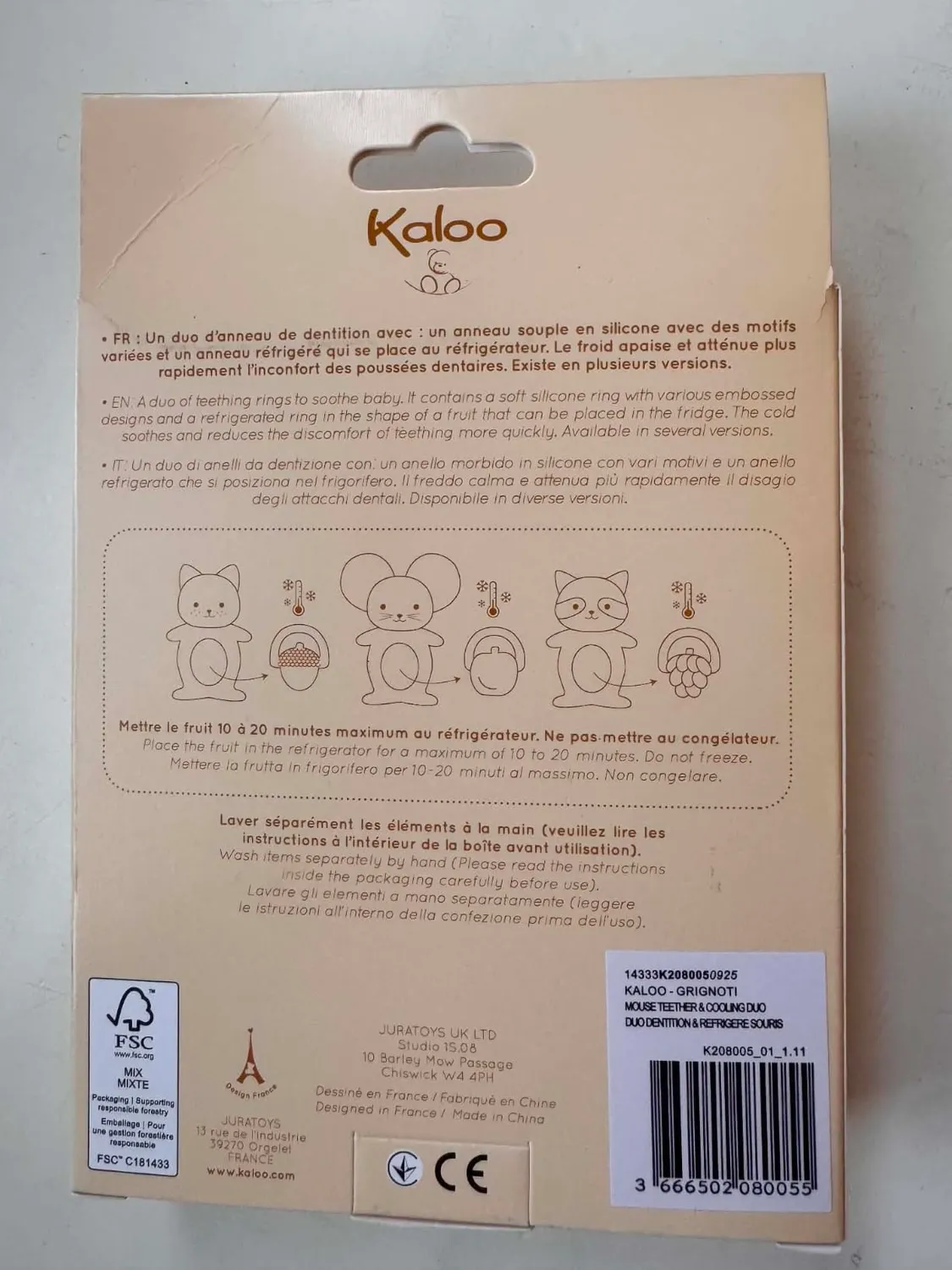 Kaloo Grignoti Beissring Eichhörnchen Kühlend Silikon