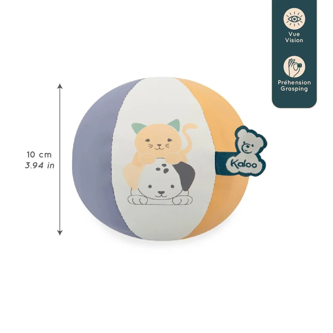 Kaloo Stimuli Babyball Kätzchen und Welpe 10 cm ab 6 Monaten