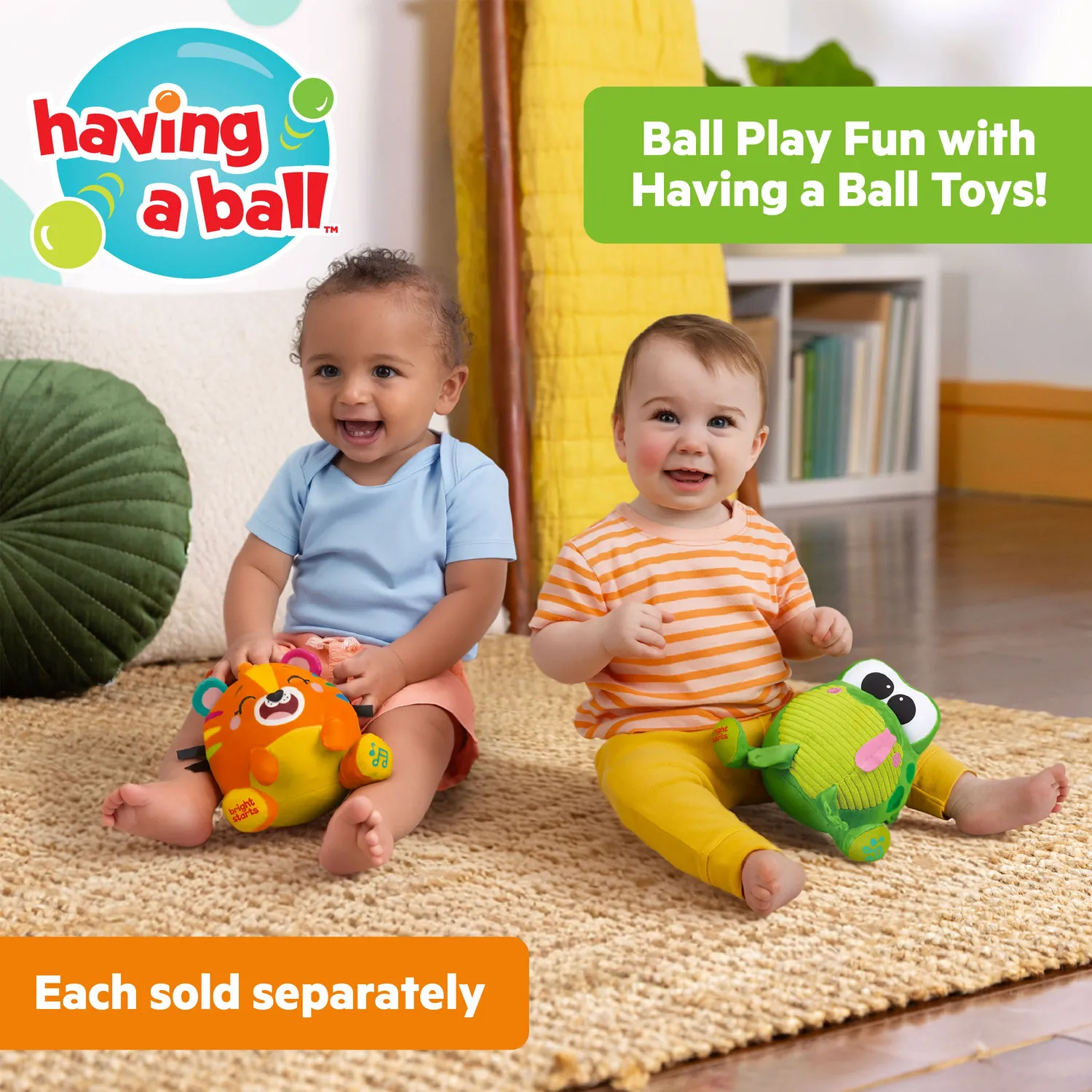 Bright Starts Bop Around Frog Plüschspielzeug mit Musik