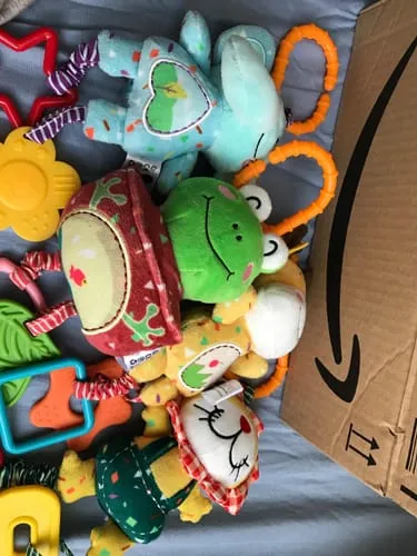 TUMAMA Hängespielzeug Set 4 Rasseln Tiere Plüsch